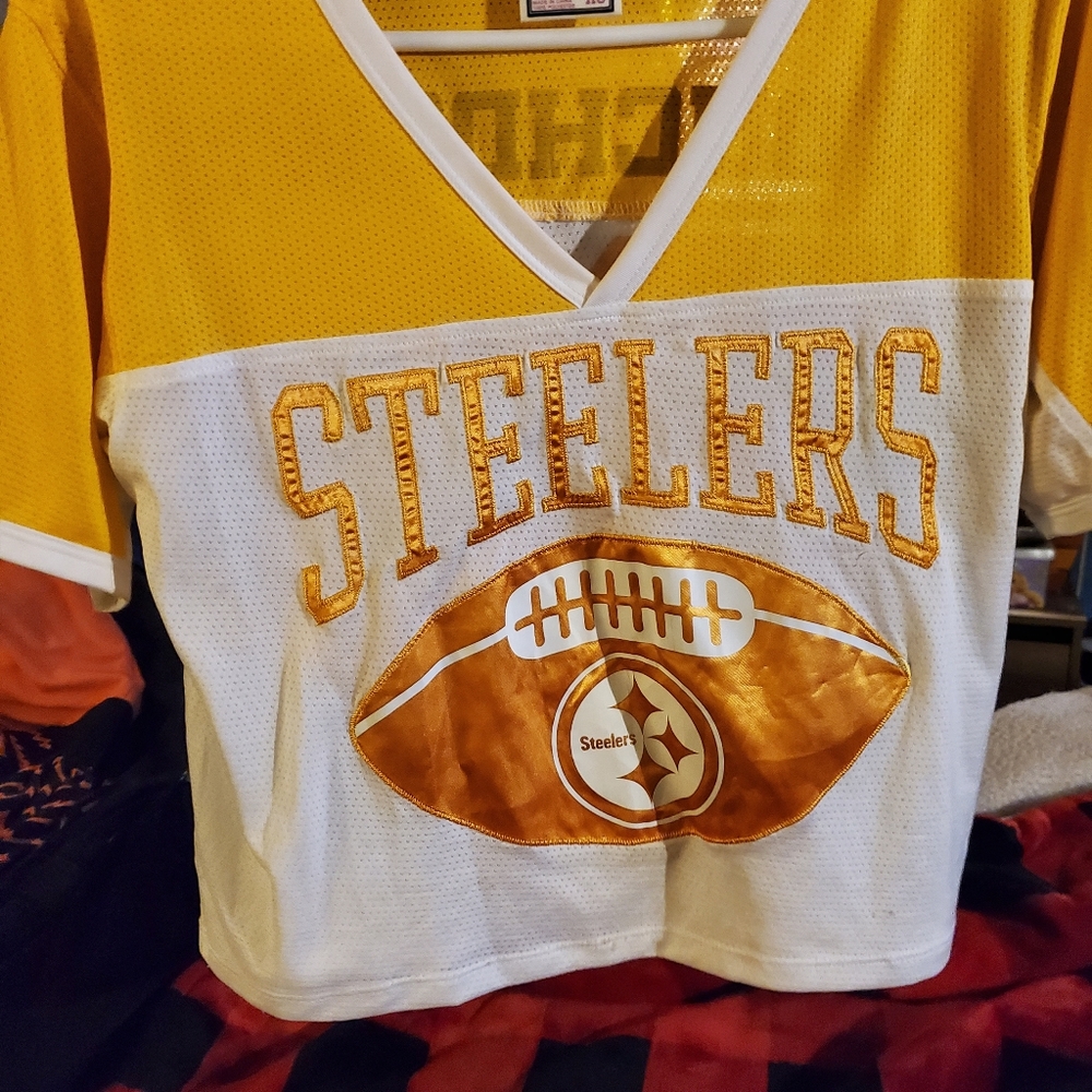 Steelers crop top steelers jersey